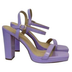 KAYLEEN / Nahlah-7 / Lavender / Lila /Block Heel / Sandals With Adjustable Strap
